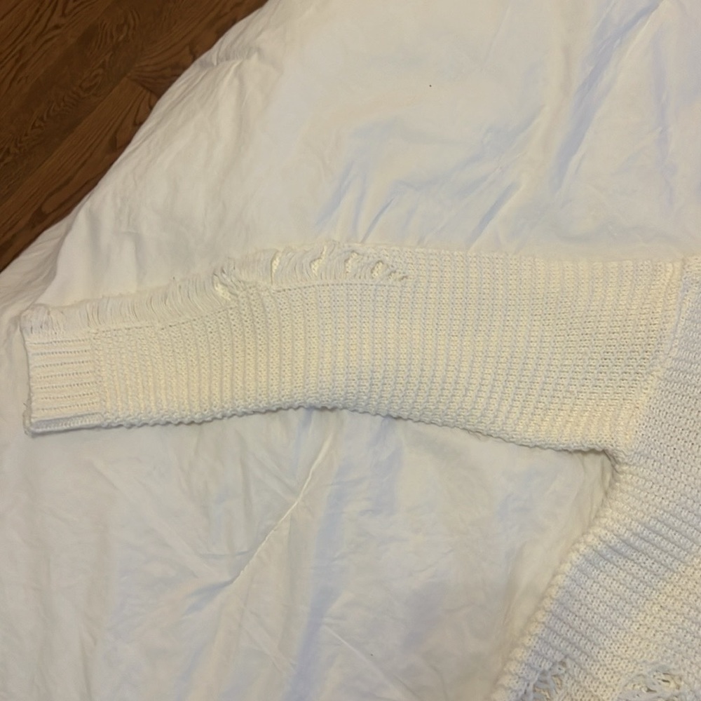 Solution Distressed Cropped Sweater - image 5